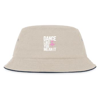 Tanzen Sie, wie Sie es meinen Typografie Design - Kinder Bucket Hat - Natur/Navy - Vorne
