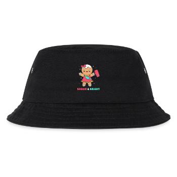 Lebkuchen Weihnachten Lebkuchenmann Gingerbread - Kinder Bucket Hat - Schwarz - Vorne
