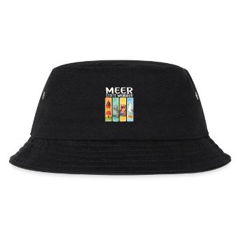 Moin Leuchtturm Robbe Strandkorb Möwe Küste - Kinder Bucket Hat - Schwarz - Vorne
