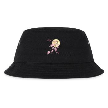 Vollmond mit Kirschblüte - Kinder Bucket Hat - Schwarz - Vorne