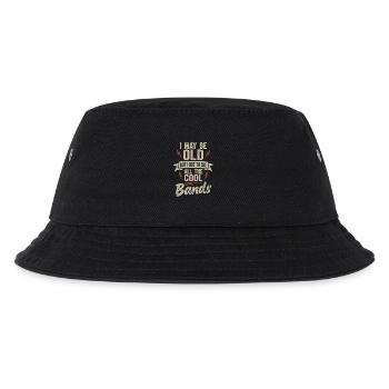 I May Be Old Cool Bands Rockmusik Konzert - Kinder Bucket Hat - Schwarz - Vorne