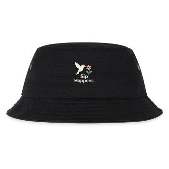 Funny Hummingbird Mem Winziger Vogel Big Energy - Kinder Bucket Hat - Schwarz - Vorne