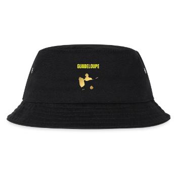 Guadeloupe West Indies Golden Map T-shirt - Kids’ Bucket Hat - black - Front