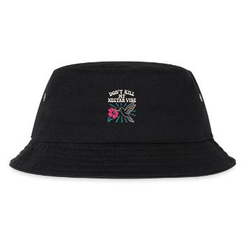 Funny Hummingbird Mem Winziger Vogel Big Energy - Kinder Bucket Hat - Schwarz - Vorne