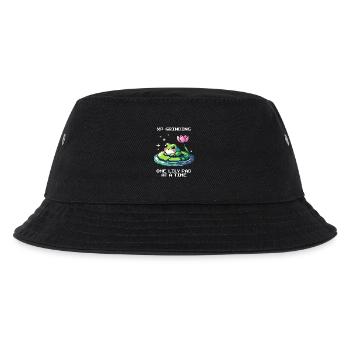 XP-Grind – Sheet by Sheet | Frog, Water Lily - Kids’ Bucket Hat - black - Front