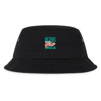 Seeotter Cartoon Make Me Smile - Kinder Bucket Hat - Schwarz - Vorne