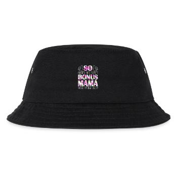Bonus Mama Mutter Stiefmutter Muttertag Geschenk - Kinder Bucket Hat - Schwarz - Vorne