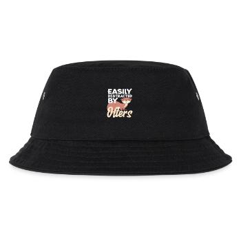 Seeotter Cartoon Abgelenkt Durch - Kinder Bucket Hat - Schwarz - Vorne