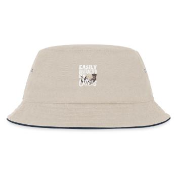 Leicht Ablenkbar Durch Seeotter-cartoon - Kinder Bucket Hat - Natur/Navy - Vorne