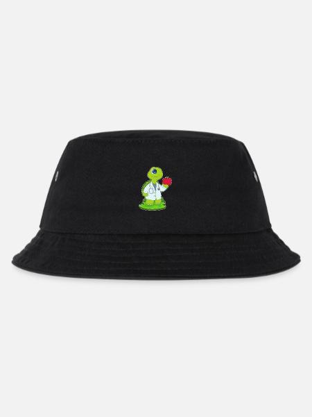 Schildkröte Arzt Stethoskop - Kinder Bucket Hat - Schwarz