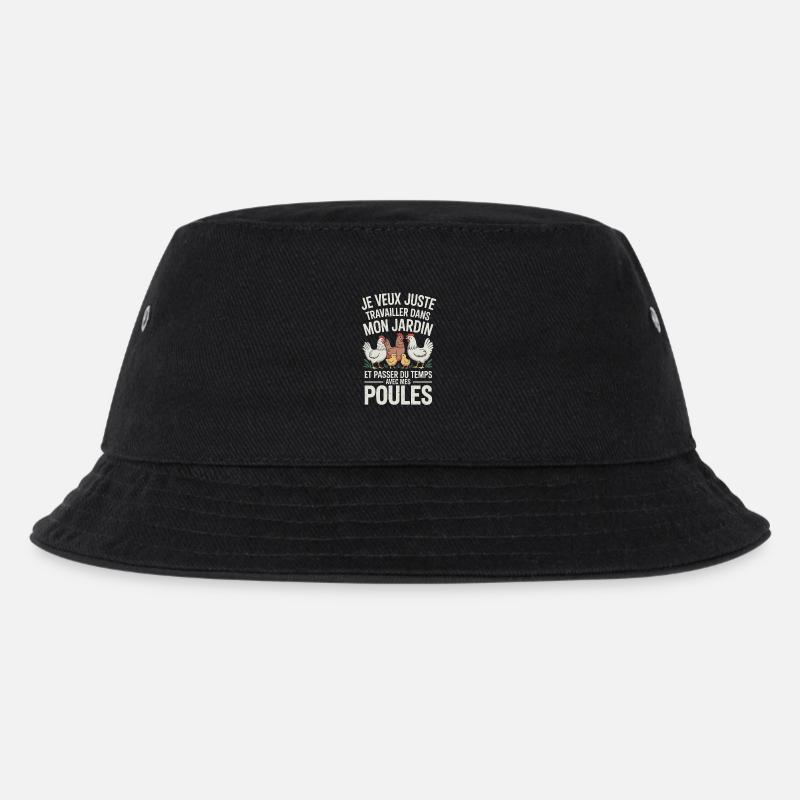Ich möchte einfach nur in meinem Garten arbeiten und - Kinder Bucket Hat - Schwarz