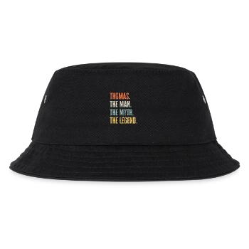 Thomas Man Myth Legend Retro Design Geschenk Name - Kinder Bucket Hat - Schwarz - Vorne