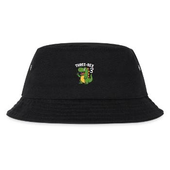 Three-Rex 3 Dinosaur Birthday Party Vibes - Kinder Bucket Hat - Schwarz - Vorne