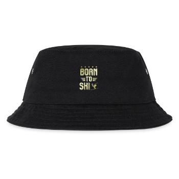 geboren zum ski - Kinder Bucket Hat - Schwarz - Vorne