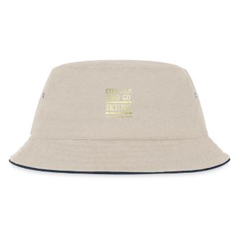 Keep calm ski - Kids’ Bucket Hat - ecru/navy - Front