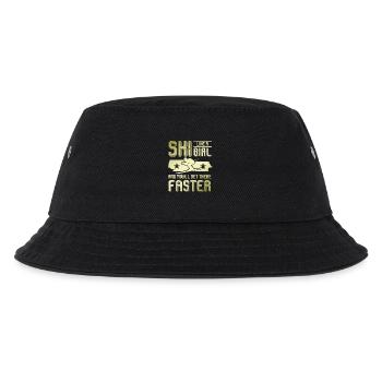 ski mädchen - Kinder Bucket Hat - Schwarz - Vorne