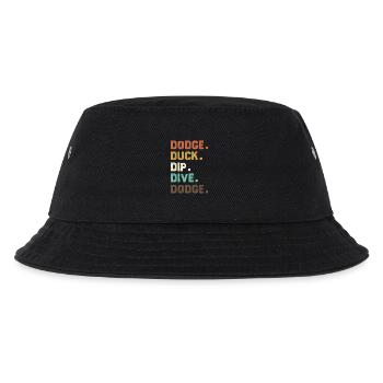 Retro Word Sequence Dodgeball Duck Dip Dive - Kids’ Bucket Hat - black - Front
