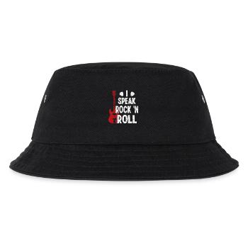 I Speak Rock 'n Roll Music Guitar Rock Band - Kids’ Bucket Hat - black - Front