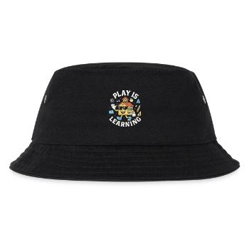 Playing is learning, preschool, preschool, kindergarten - Kids’ Bucket Hat - black - Front