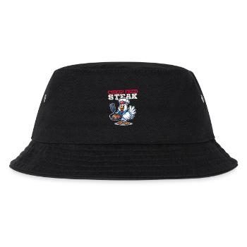 Fried Chicken Steak Cartoon - Kids’ Bucket Hat - black - Front