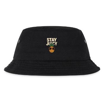 Stay Juicy – Cool Pineapple Design - Kids’ Bucket Hat - black - Front