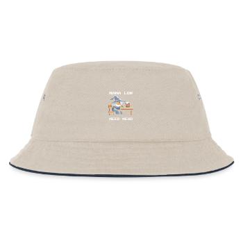 Mana leer? Met hilft! | Zauberer RPG Witz - Kinder Bucket Hat - Natur/Navy - Vorne