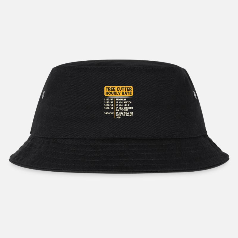 Baumpfleger Holzarbeiter Waldarbeiter Geschenk - Kinder Bucket Hat - Schwarz