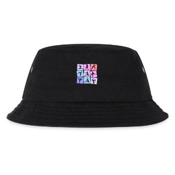 Turnen Turnerin Gymnastik Kinder Mädchen Damen - Kinder Bucket Hat - Schwarz - Vorne