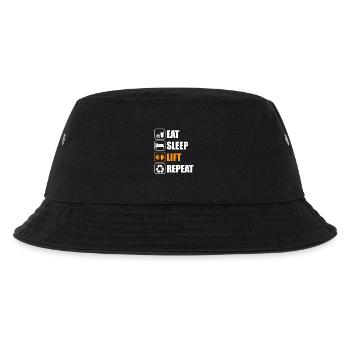 Eat sleep lift Bodybuilding Bodybuilder Kraftsport - Kinder Bucket Hat - Schwarz - Vorne
