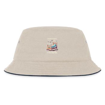 Stealth mode: after bedtime | Parents - Kids’ Bucket Hat - ecru/navy - Front