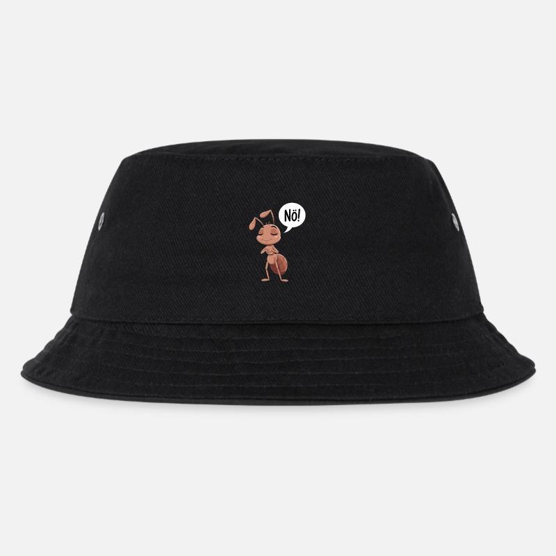 Nö! Lustige Ameise Illustration - Kinder Bucket Hat - Schwarz