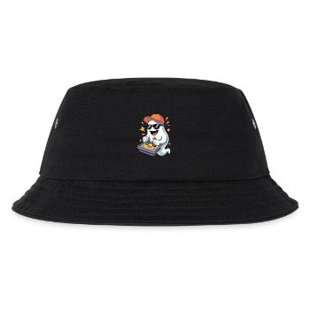Retro Gamer Halloween Geist - Kinder Bucket Hat - Schwarz - Vorne
