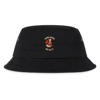 Lustige Weihnachtsgans im Dienst Weihnachtsgans - Kinder Bucket Hat - Schwarz - Vorne