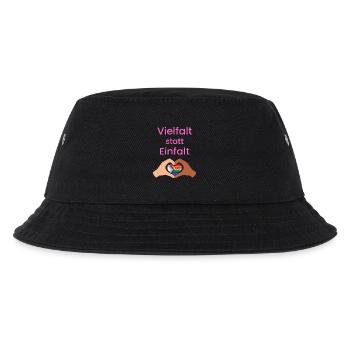 Vielfalt statt Einfalt - Kinder Bucket Hat - Schwarz - Vorne
