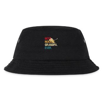 Hockey Opa Eishockey Eishockeyspieler Geschenk - Kinder Bucket Hat - Schwarz - Vorne