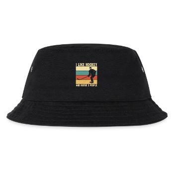Hockey Eishockey Eishockeyspieler Geschenk - Kinder Bucket Hat - Schwarz - Vorne