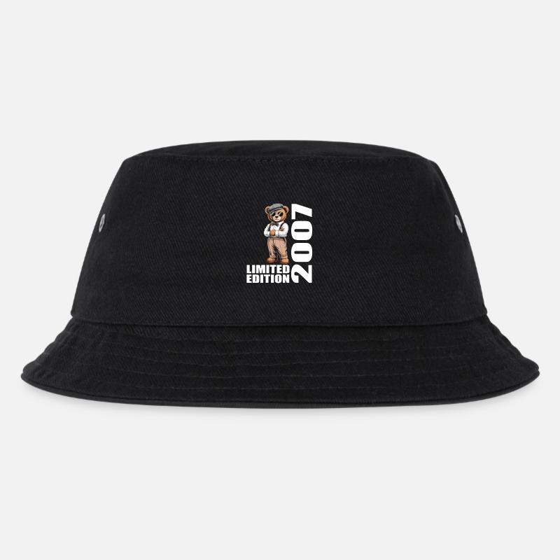 2007 Limited Edition Bär Geburtstag 2007 - Kinder Bucket Hat - Schwarz