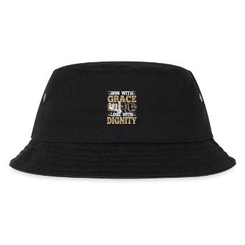 Schach - Kinder Bucket Hat - Schwarz - Vorne