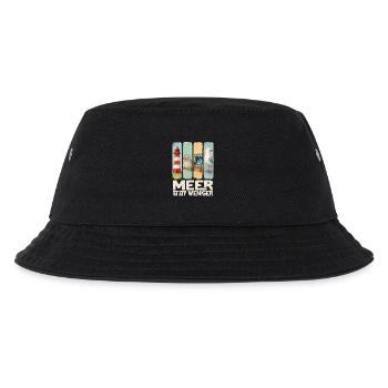 Moin Leuchtturm Robbe Strandkorb Möwe Küste - Kinder Bucket Hat - Schwarz - Vorne