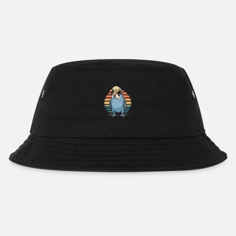 Wellensittich - Kinder Bucket Hat - Schwarz