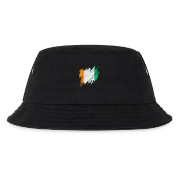 Flagge der Elfenbeinküste im zerrissenen Stil - Kinder Bucket Hat - Schwarz - Vorne
