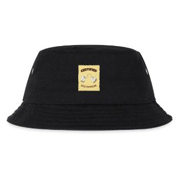 Certified Egg Swinger – Funny Egg Design - Kinder Bucket Hat - Schwarz - Vorne