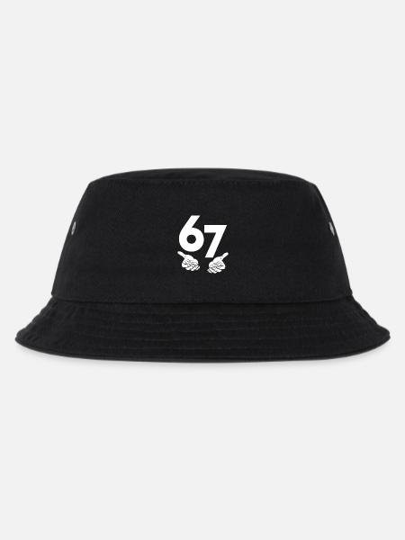 6 7 - Kinder Bucket Hat - Schwarz
