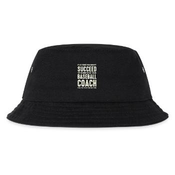 Success through Coach Instructions in Baseball - Kids’ Bucket Hat - black - Front