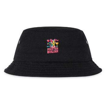 Baumeister Kreativer Ziegelliebhaber Blockbau - Kinder Bucket Hat - Schwarz - Vorne