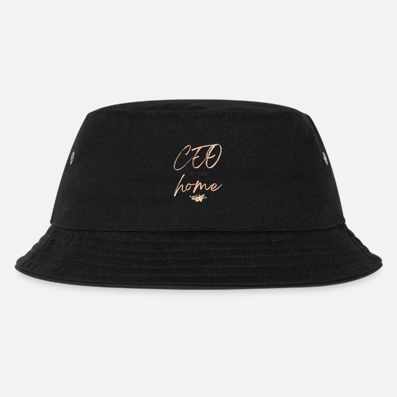 Geschäftsführer der Home Floral Typography - Kinder Bucket Hat - Schwarz