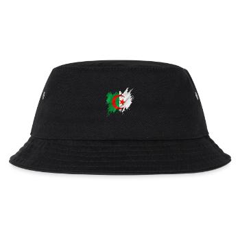 Algerische Flagge, zerrissener Stil - Kinder Bucket Hat - Schwarz - Vorne
