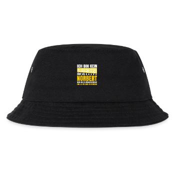 Ich bin kein Klugscheißer Norbert - Kinder Bucket Hat - Schwarz - Vorne