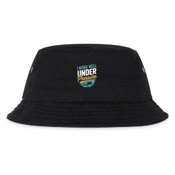 Diver Scuba Diving I work well under pressure - Kids’ Bucket Hat - black - Front