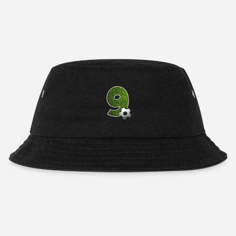 NR. 9 NUMMER 9 FUßBALL 9. GEBURTSTAG - Kinder Bucket Hat - Schwarz